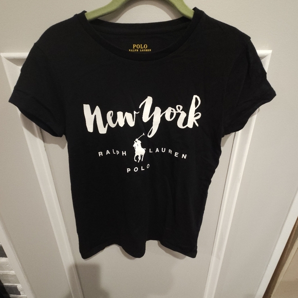 Ralph Lauren Tops - Ralph Lauren Black Polo New York Tee Size XS